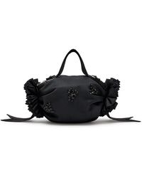 Simone Rocha - Double Ribbon Rosette Mini Nylon Top Handle Bag - Lyst