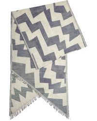Vivienne Westwood - Zigzag Logo-jacquard Cotton Scarf - Lyst