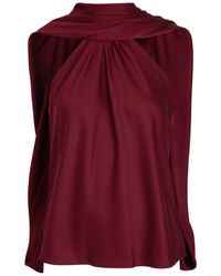 Jonathan Simkhai - Scarlett Cape-Effect Satin Top - Lyst