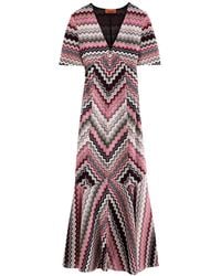 Missoni - Zigzag-Intarsia Metallic-Knit Maxi Dress - Lyst