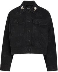 Simone Rocha - Crystal-Embellished Denim Jacket - Lyst