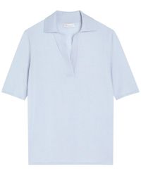 Gabriela Hearst - Caius Open Collar Cashmere And Silk-Blend Polo Top - Lyst