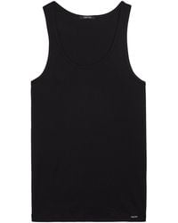 Tom Ford - Ribbed Logo Jersey Tank - Lyst