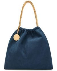 Stella McCartney - Falabella Mini Drawstring Faux Suede Bag - Lyst