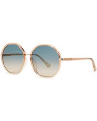 Chloé - Franky Octagon Frame Sunglasses - Lyst
