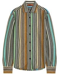 Missoni - Striped Metallic-Knit Shirt - Lyst
