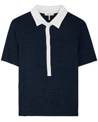 Rag & Bone - The Knit Button Stretch-Knit Polo Top - Lyst