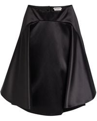 JW Anderson - Asymmetric-Hem Cotton And Silk-Blend Mini Skirt - Lyst