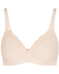 Hanro - Lace-Trimmed Soft-Cup Bra - Lyst