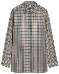 TOTEME - Checked Cotton-Poplin Shirt - Lyst