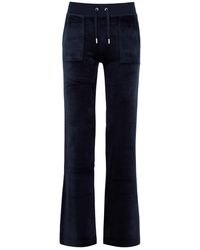 Juicy Couture - Del Ray Logo Velour Sweatpants - Lyst