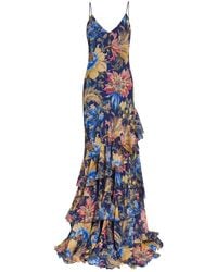 Etro - Floral-Print Chiffon Maxi Dress - Lyst