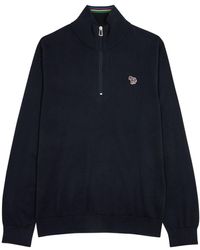 PS by Paul Smith - Half-zip Cotton Jumper - Lyst