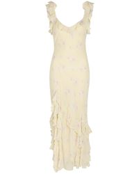 LoveShackFancy - Roseline Floral-Print Georgette Maxi Dress - Lyst