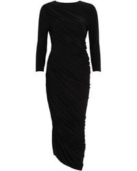 Norma Kamali - Diana Asymmetric Ruched Jersey Midi Dress - Lyst