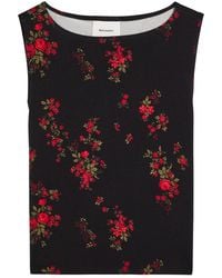 Reformation - Dusk Floral-Print Stretch-Jersey Top - Lyst