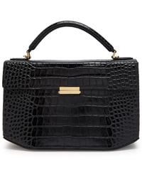 TOTEME - Crocodile-Effect Leather Top Handle Bag - Lyst