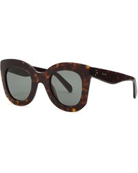 Celine - Oversized Sunglasses Tortoiseshell, Lenses, Designer-Stamped Arms, 100% Uv Protection - Lyst