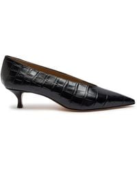 Le Monde Beryl - Babouche 40 Crocodile-Effect Leather Pumps - Lyst