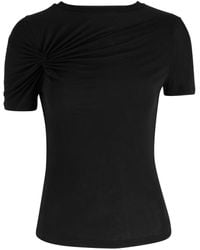 Agolde - Lissa Twisted Stretch-Jersey T-Shirt - Lyst