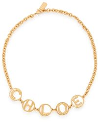 Chloé - The Chloé Script Necklace - Lyst