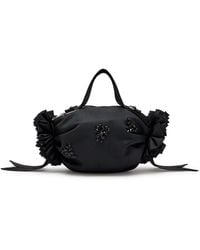 Simone Rocha - Double Ribbon Rosette Mini Nylon Top Handle Bag - Lyst