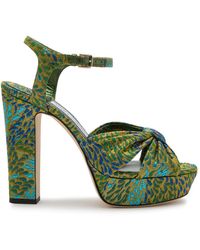 Jimmy Choo - Heloise 120 Brocade Platform Sandals - Lyst