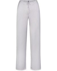 Skims - Lace-Trim Woven Shine Trousers - Lyst