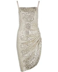 In the mood for love Osborne Silver Sequin Mini Dress - Metallic