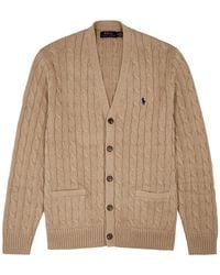 Polo Ralph Lauren - Cable-knit Cotton Cardigan - Lyst
