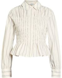 Rails - Bradshaw Smocked Cotton-Poplin Shirt - Lyst