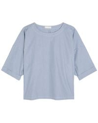 Suzie Kondi - Saria Striped Cotton-Poplin Top - Lyst