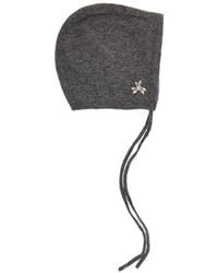 Simone Rocha - Floral Crystal-Embellished Cashmere Bonnet - Lyst