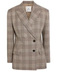 Anine Bing - Aretha Checked Wool Blazer - Lyst