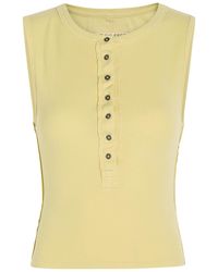 Free People - Jamie Ribbed Stretch-Cotton Tank Top - Lyst