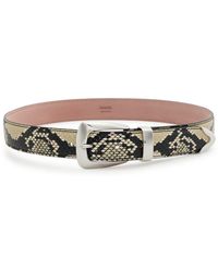 KHAITE - Benny Snake-Effect Leather Belt - Lyst