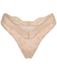 Skims - Printed Stretch-Jersey Thong - Lyst