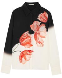 Alice + Olivia - Brady Floral-Print Silk Shirt - Lyst