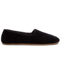 The Row - Ponti Velvet Slipper Flats - Lyst