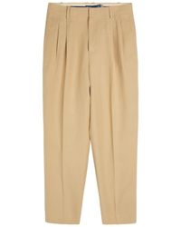 Polo Ralph Lauren - Pleated Tapered-Leg Hemp Trousers - Lyst