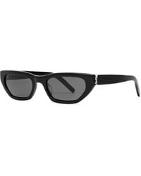 Saint Laurent - Slm126 Narrow Cat-eye Sunglasses - Lyst