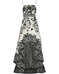 alice and olivia florence high low gown