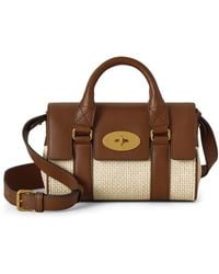 Mulberry - Heritage Bayswater Mini Raffia Cross-Body Bag - Lyst
