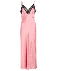 RIXO London - Alberta Floral-Jacquard Lace And Satin Midi Slip Dress - Lyst