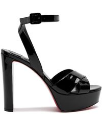 Christian Louboutin - Supra Mariza 130 Patent Leather Platform Sandals - Lyst