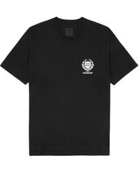 Givenchy - Crest Logo-Embroidered Cotton T-Shirt - Lyst