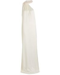 Stella McCartney - Faux Pearl-Embellished Satin Gown - Lyst