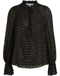 Veronica Beard - Maxime Fil Coupé Chiffon Blouse - Lyst
