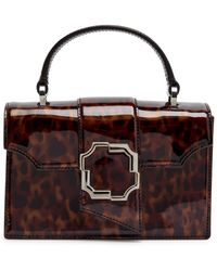 Malone Souliers - Audrey Mini-Print Patent Leather Top Handle Bag - Lyst