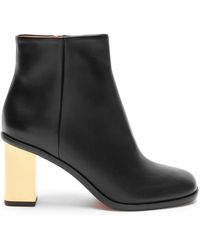 Chloé - Chloe Rebecca 75 Leather Ankle Boots - Lyst